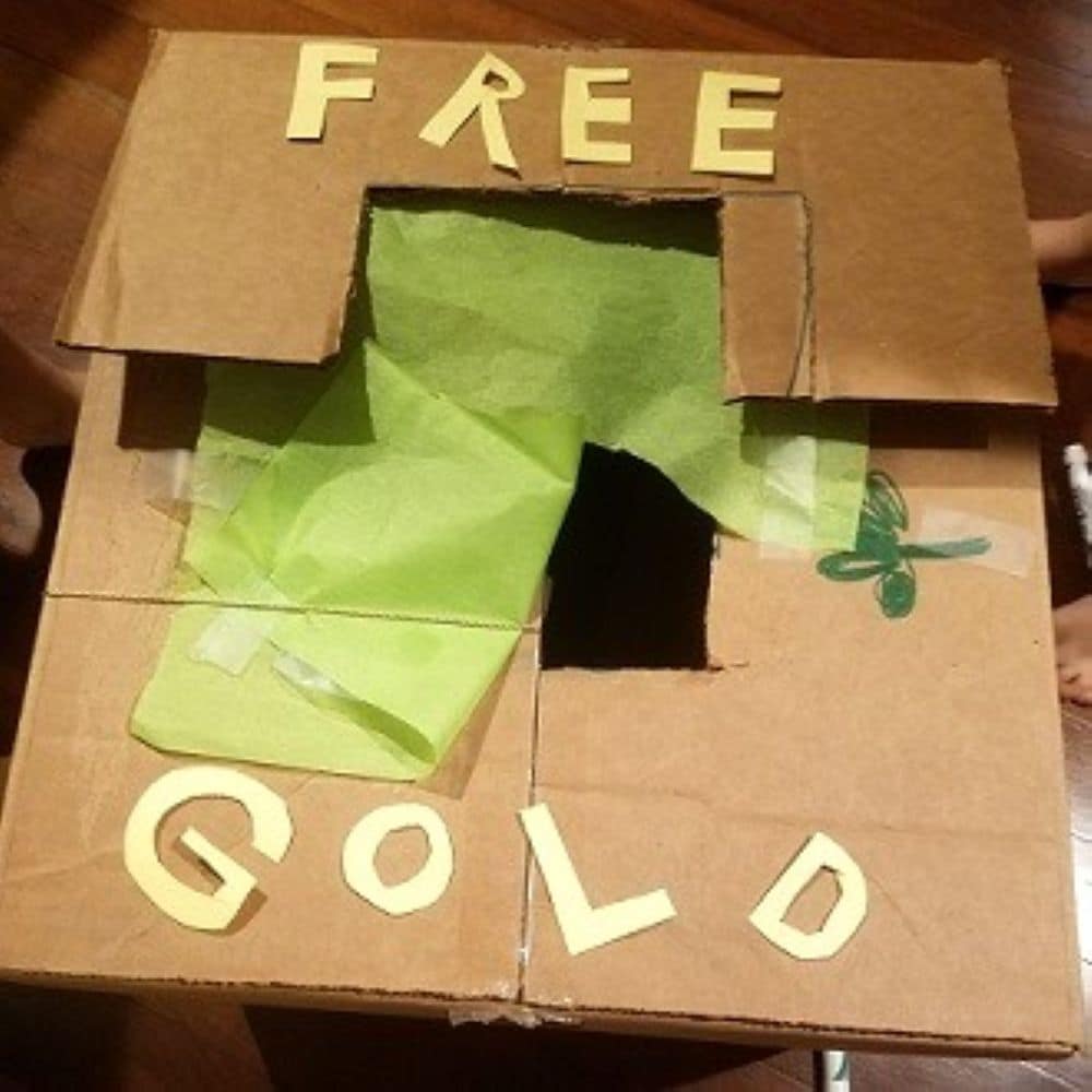 A Box that Says "Free Gold"