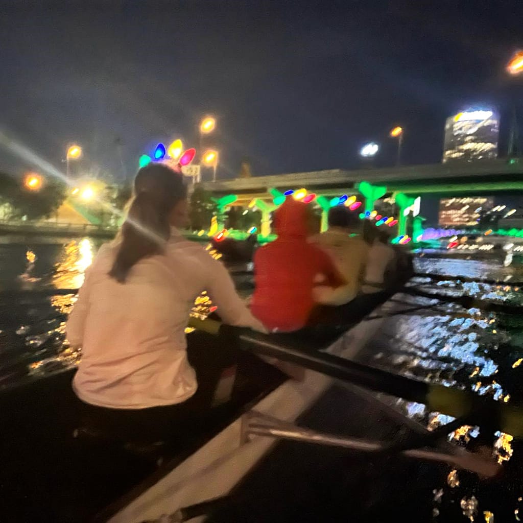 Kim and Crew Rowing