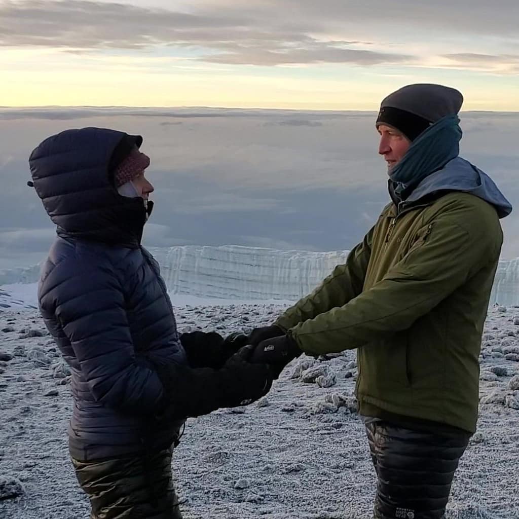 Kim and Joey Renewing Their Vows at the Summit of Mt. Kilimanjaro