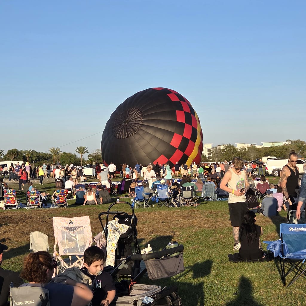 Hot Air Balloon Being Inflated