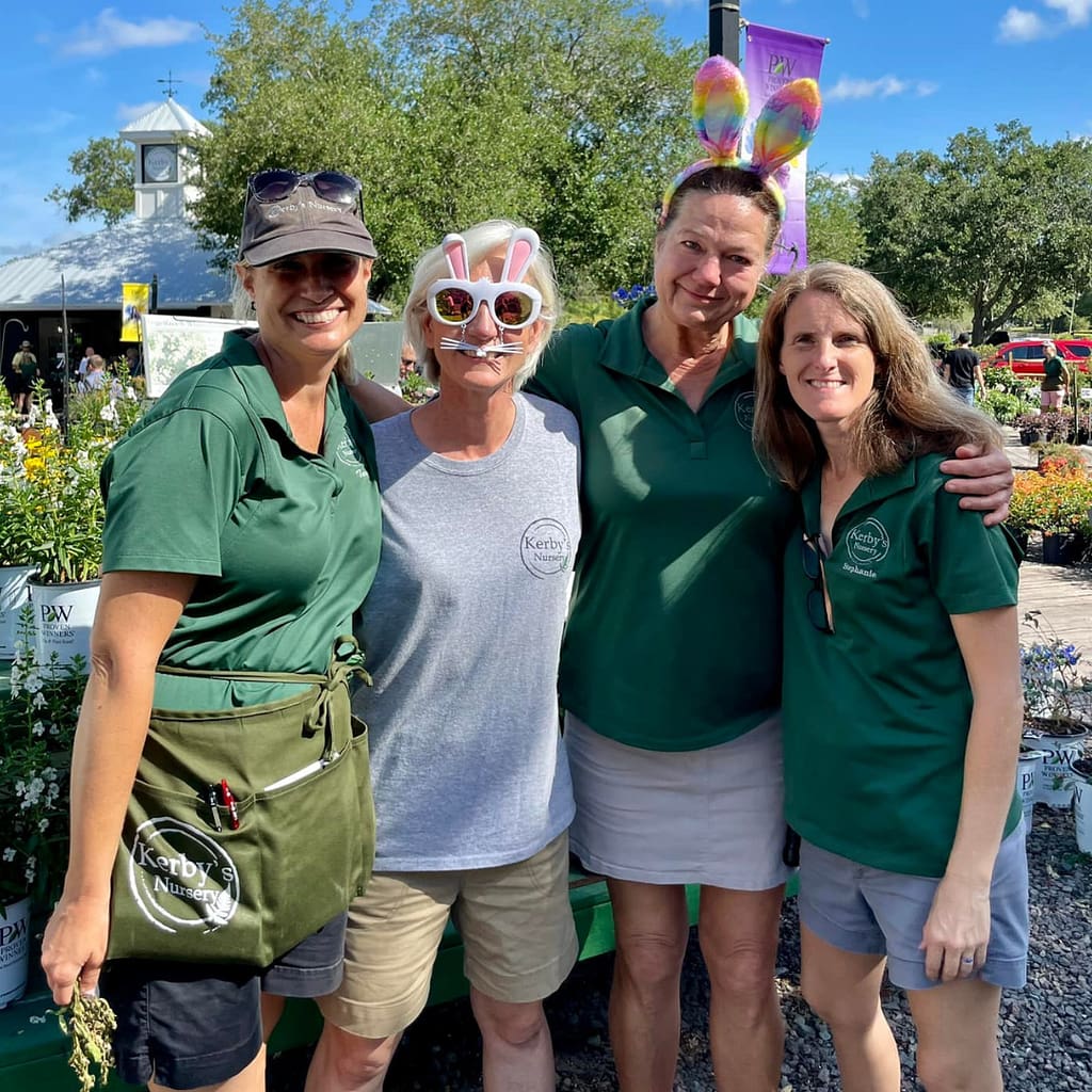 4 Women (Kerby's Staff) at Easter Egg Hunt at Kerby's Nursery