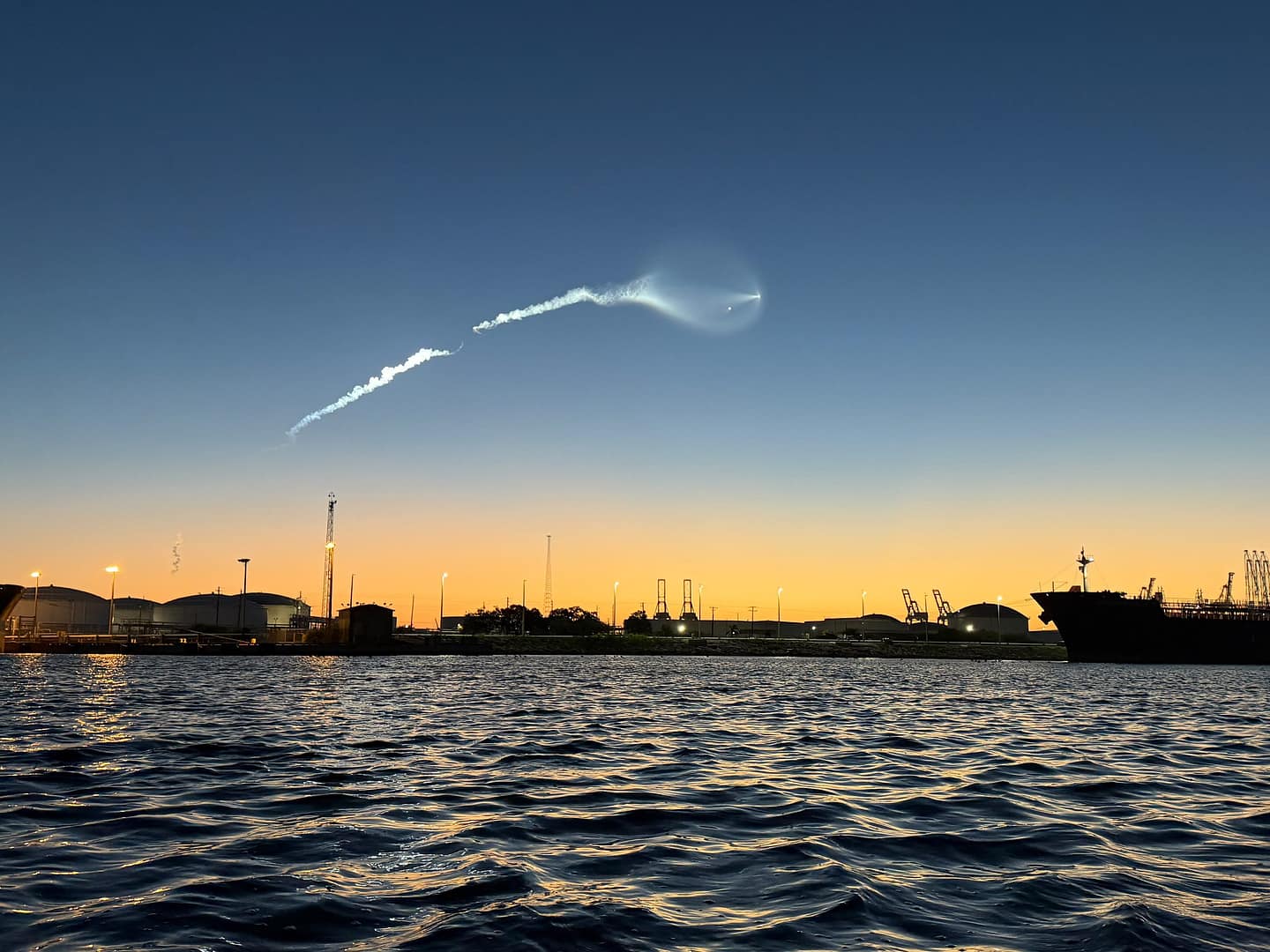 SpaceX launch from the water