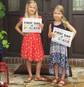 Abby and Maddy First Day of School 2019