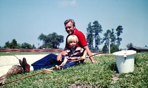 Joey and Grandpa with Fishing Gear