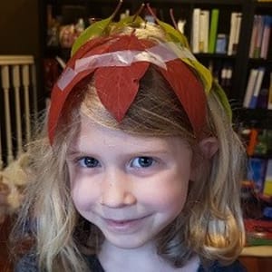Little Girl (Maddy) with a Crown of Leaves