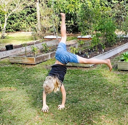 Girl Doing a Cartwheel
