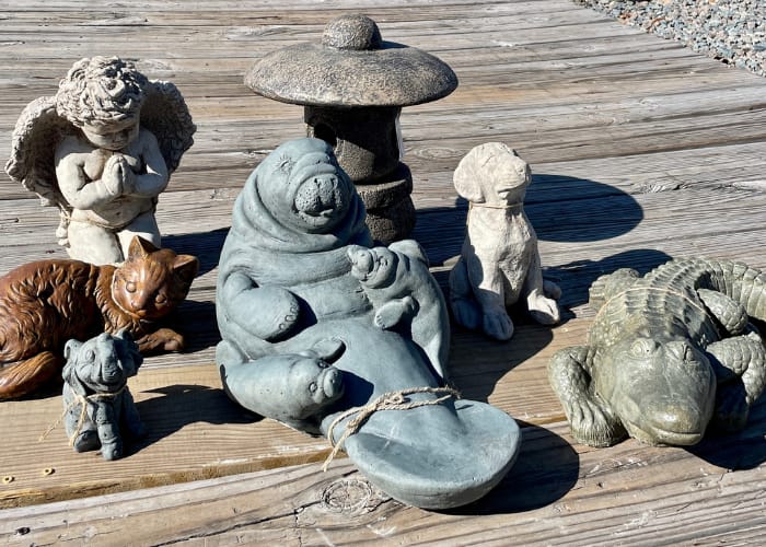 Various Garden Statues