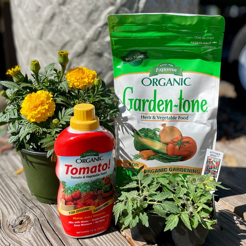 Espoma Organic® Fertilizers with plants