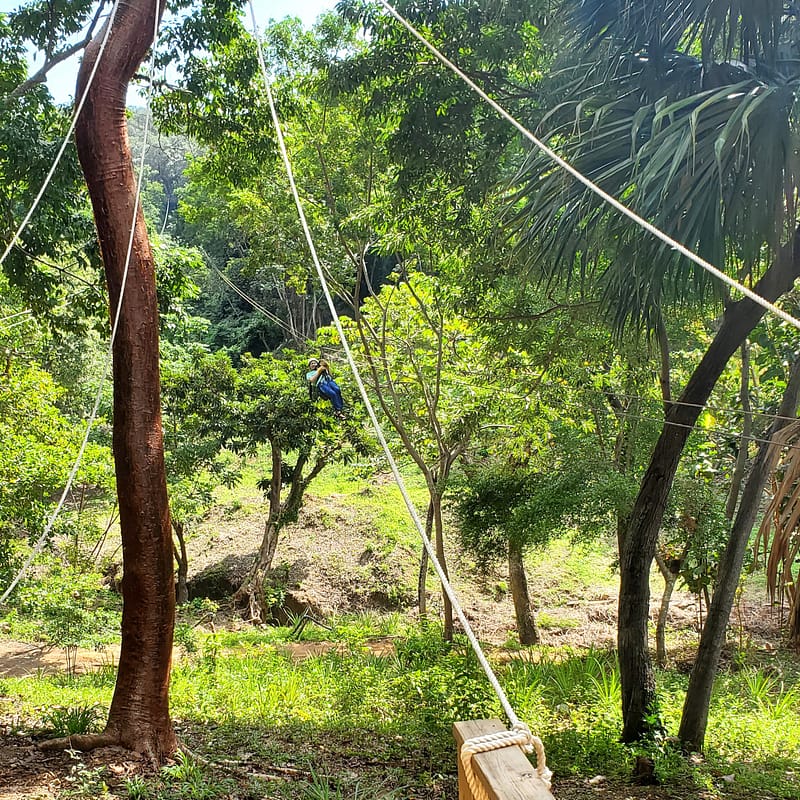 Lady Ziplining