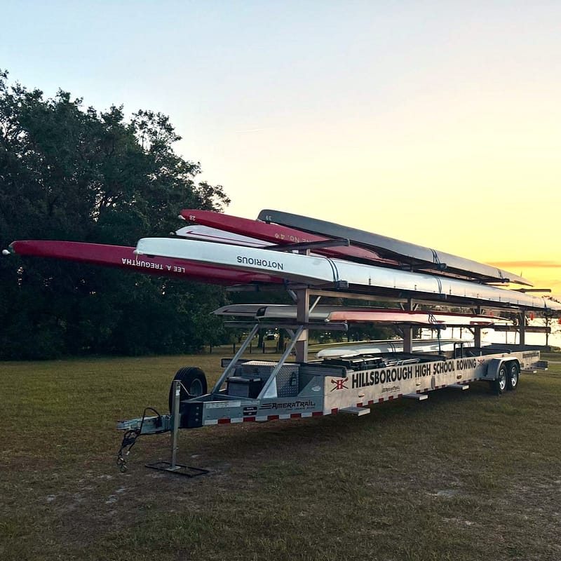 Boats on a Trailer for a Regatta