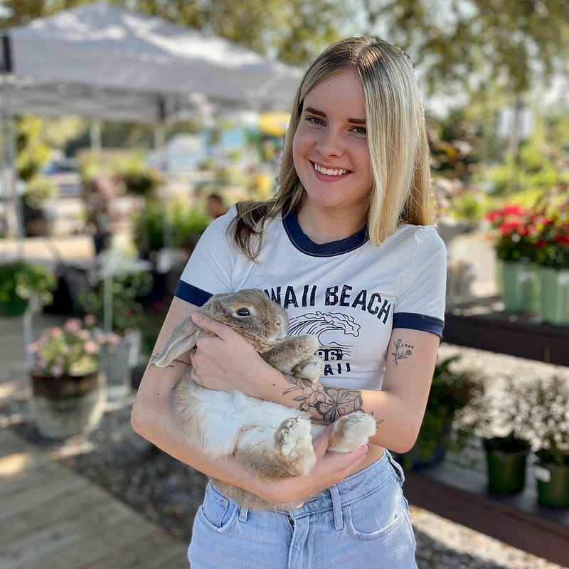 Girl Holding Rabbit