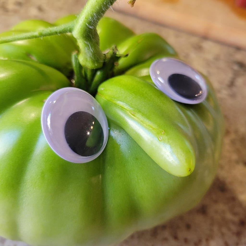 Tomato with Googly Eyes