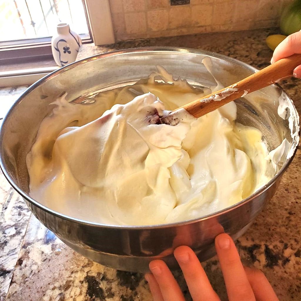 Whipping Egg Whites to Make Japanese Souffle Waffles