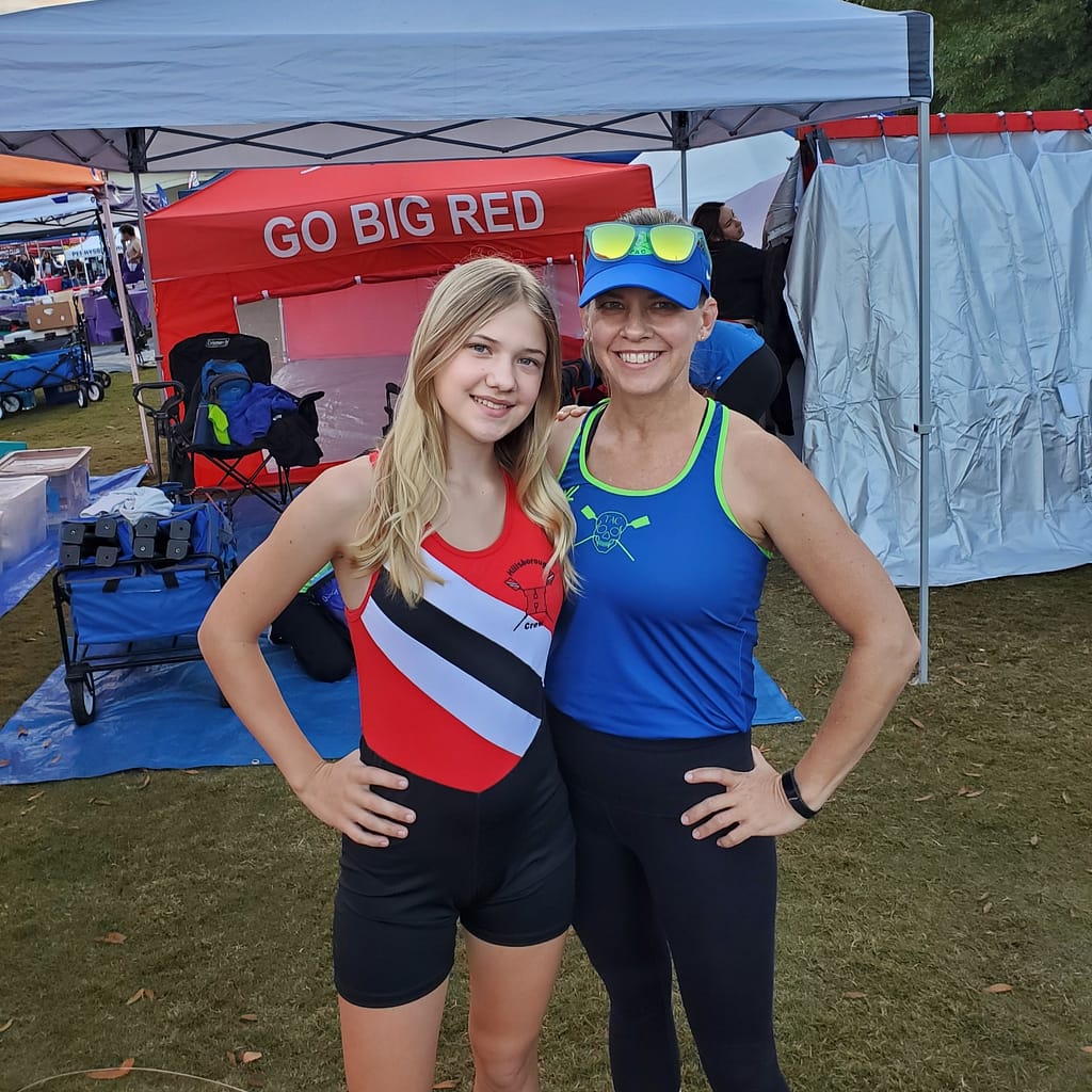 Abby and Kim at Rowing Regatta