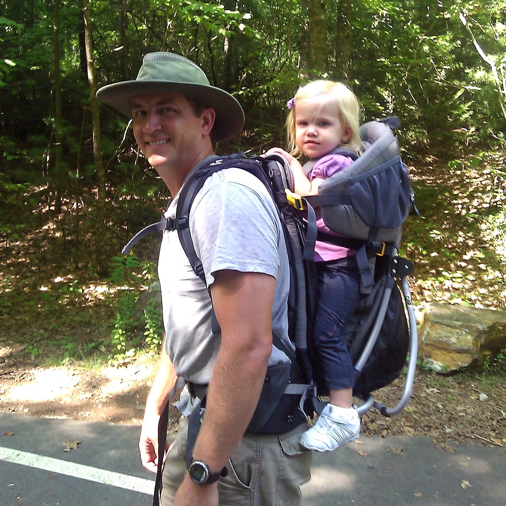 Man and Toddler on a Hike