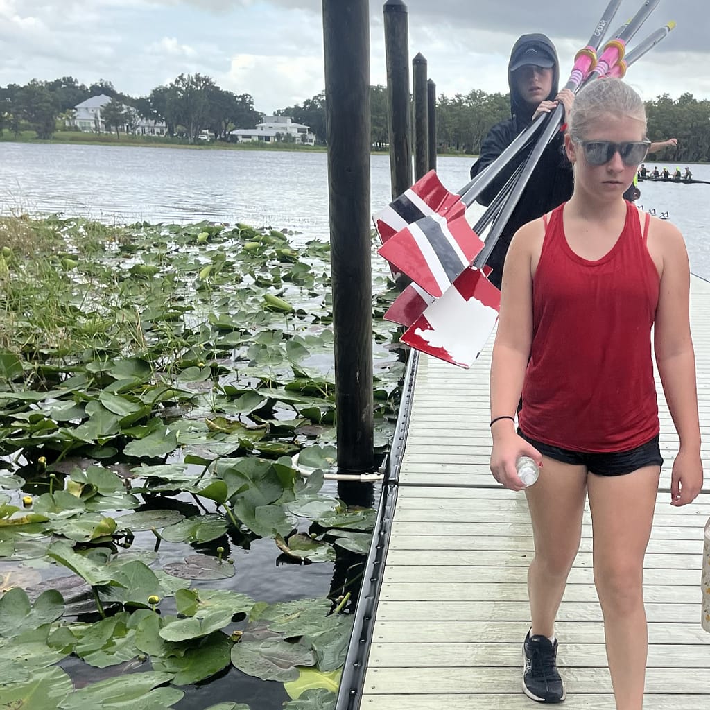 Girl (Maddy) Walking on the Dock
