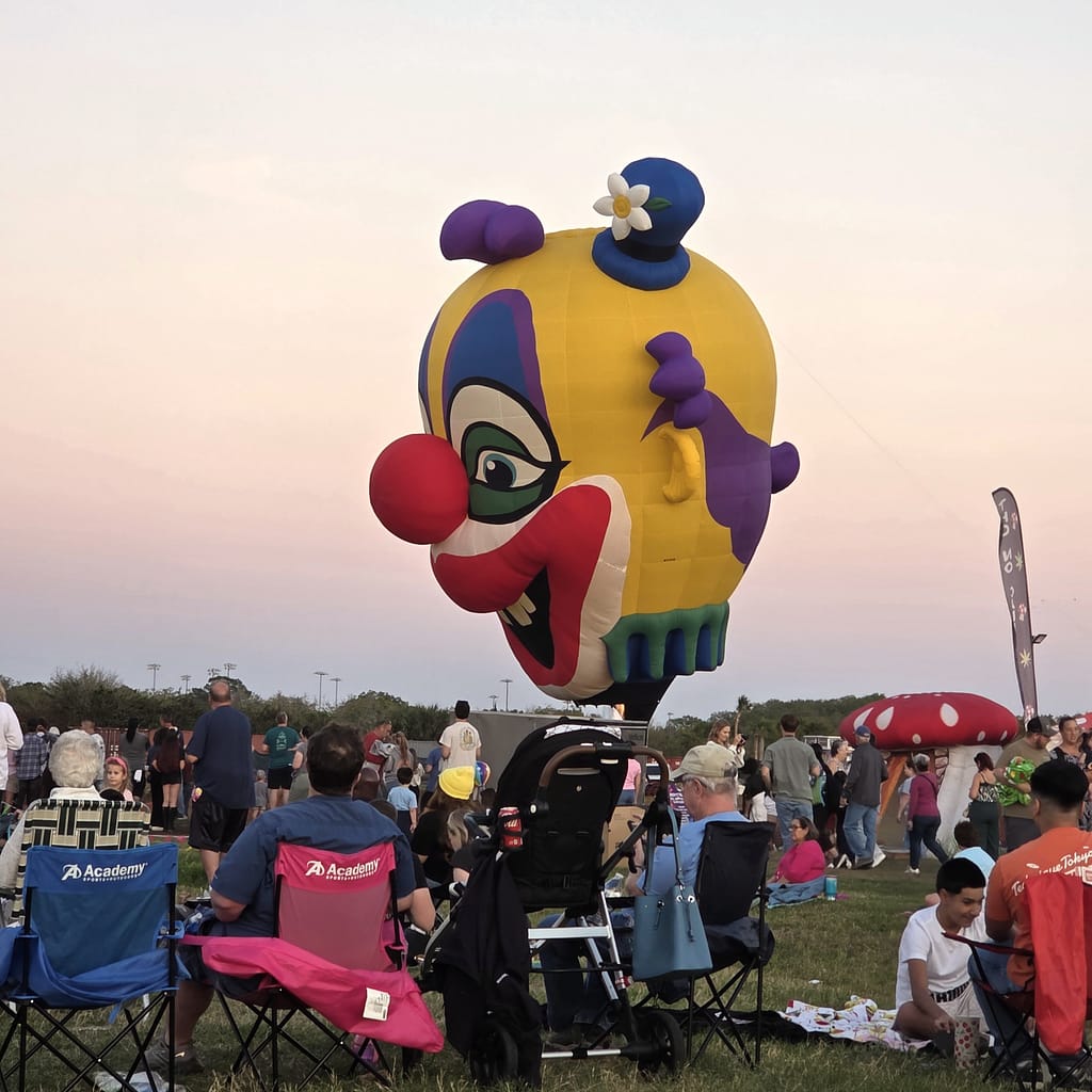 Hot Air Balloon Shaped Like a Clown Face