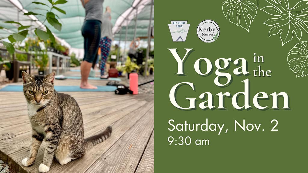 Kerby's Nursery Yoga in the Garden Info, November 2, 2024