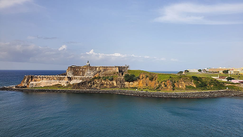 Fort in Puerto Rico with the Sea Surrounding It