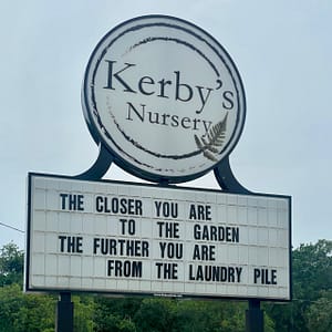 Kerby's Nursery Sign