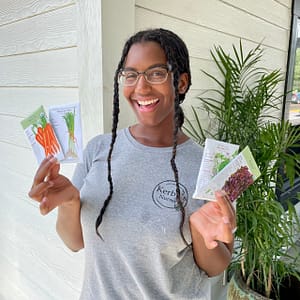 Nya, Kerby's Staff, Holding Seed Packets