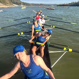 Ladies in a Boat at Rowing Regatta