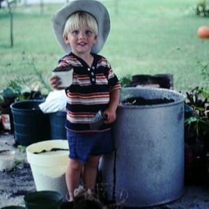 Joey as a Little Boy, Serving Up Mud Pie