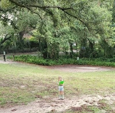 Maddy Walking and Writing Poetry