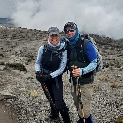 Kim and Joey on a Mountain