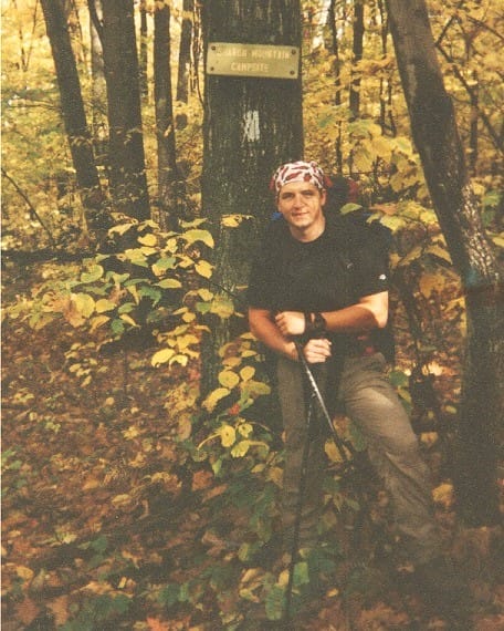 Man in the Forest on a Hike (Joey Hiking Sharon Mountain via Appalachian Trail)