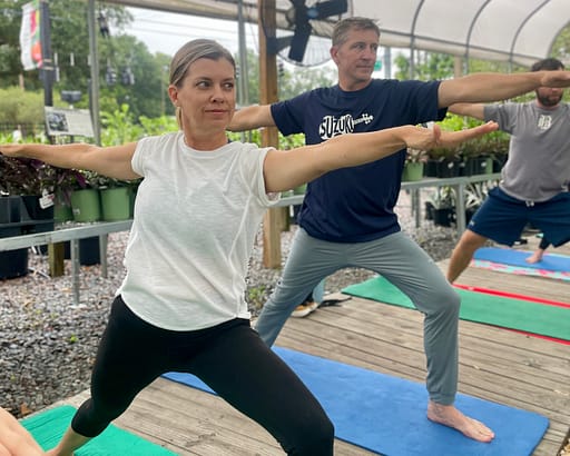 Yoga in the Garden at Kerby's Nursery