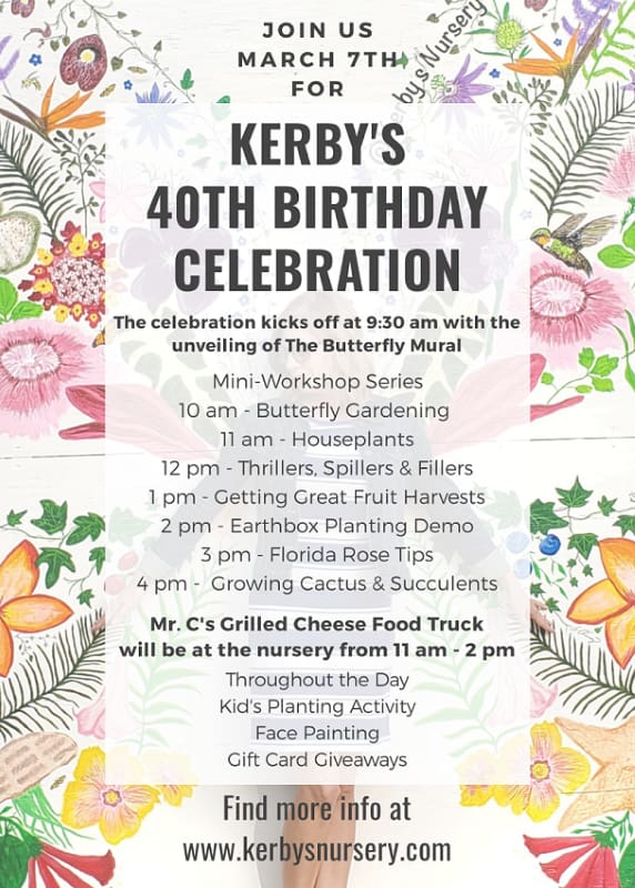 Kerby's Nursery 40th Birthday Celebration 2020