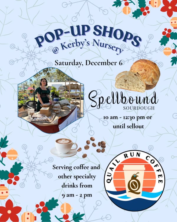 Kerby's Nursery Pop-Up Events on December 6, 2025