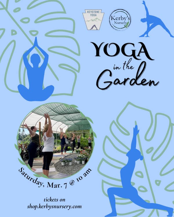 Yoga in the Garden at Kerby's Nursery, March 7, 2026