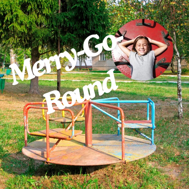 Merry-Go-Round in a Park, plus a Child on a Merry-Go-Round