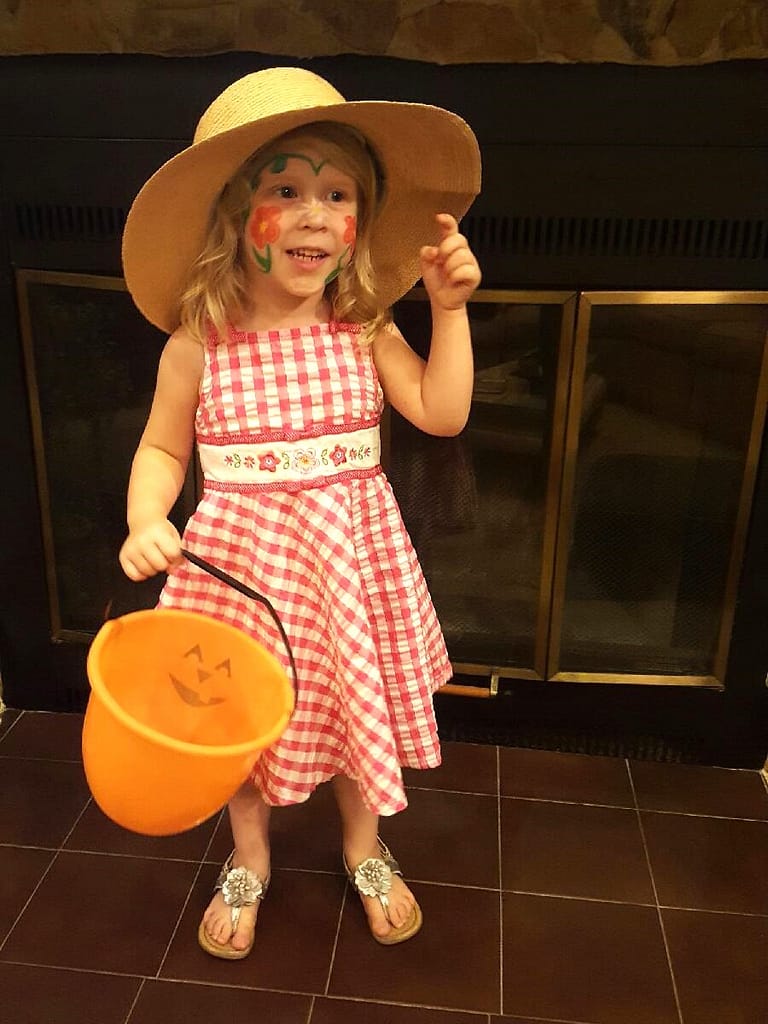 Maddy Dressed Up for Halloween