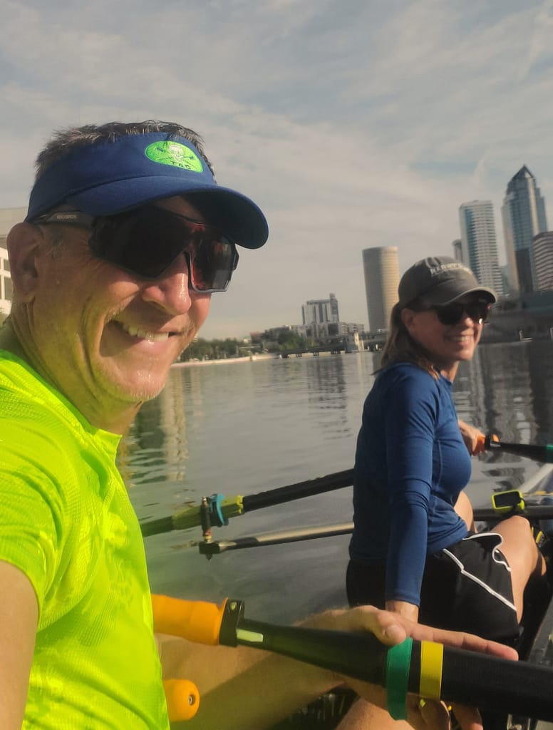 Kim and Joey (Man and Lady) Rowing