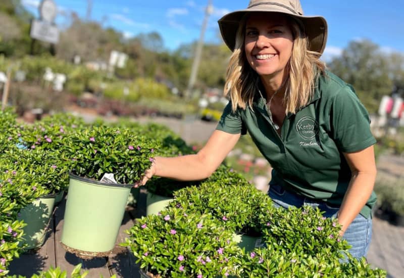 Lady gardening