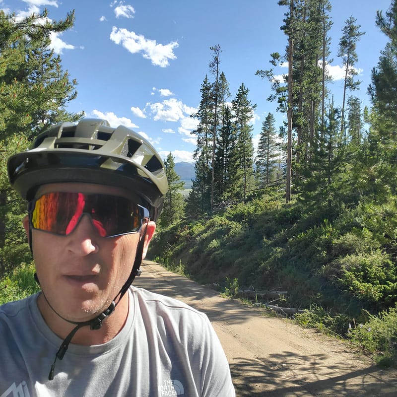 Joey (Man) Mountain Biking in Colorado