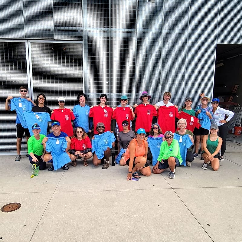 Kerby's Staff After Rowing with Rowing Coaches and Volunteers