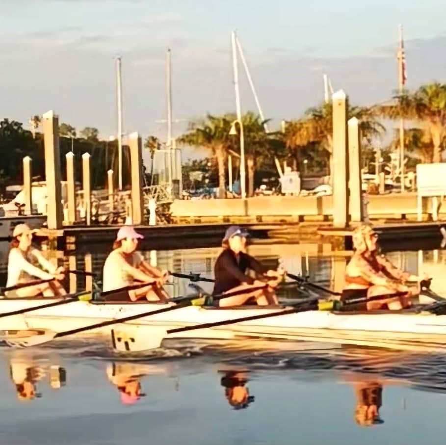 Kim and 3 Ladies Rowing a Boat