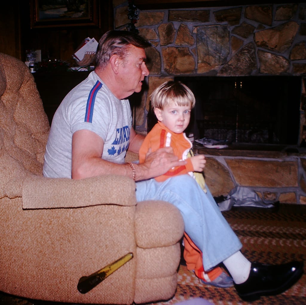 Grandpa with Little Boy (Joey) in Recliner