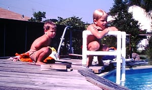 Boys (Joey and David) by the Pool