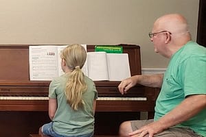 Girl with Grandfather (Piano Teacher) at the Piano (Maddy and Papa Clark)