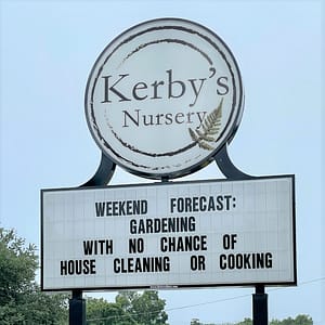 Kerby's Nursery Sign