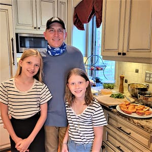 The Girls and Joey in the Kitchen