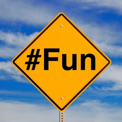 Road Sign with #FUN