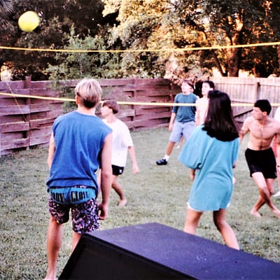 High School Party, playing volleyball