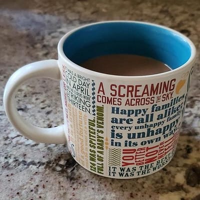 Mug with First Lines of Novels