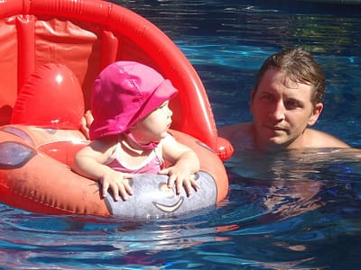 Joey and Baby in the Pool